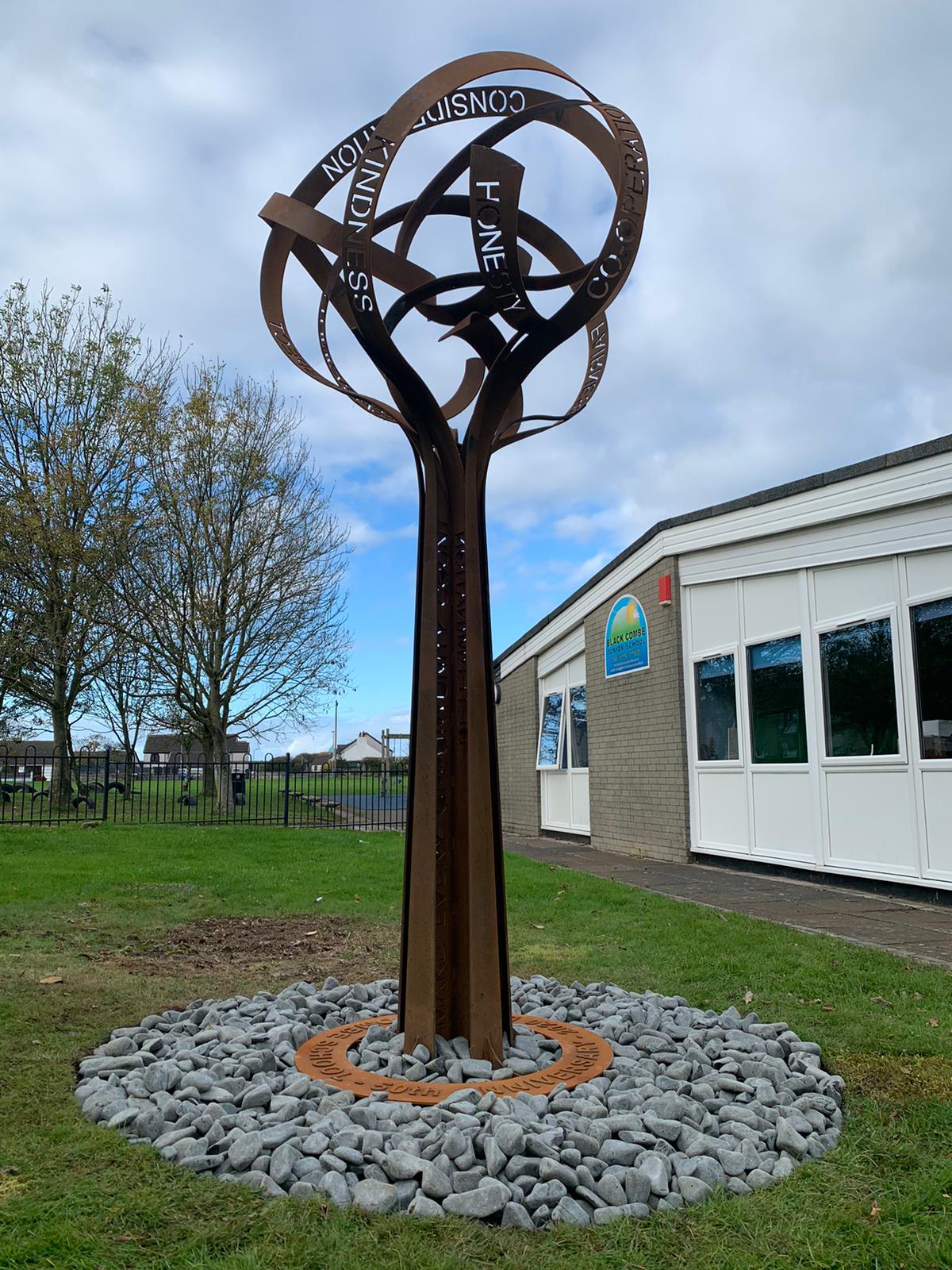 Corten sculpture celebrates 50 year anniversary