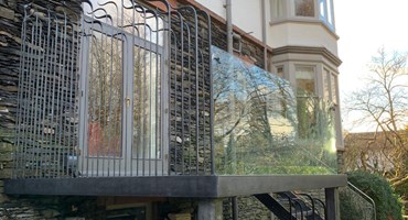 Bespoke balcony creates fantastic outdoor space.